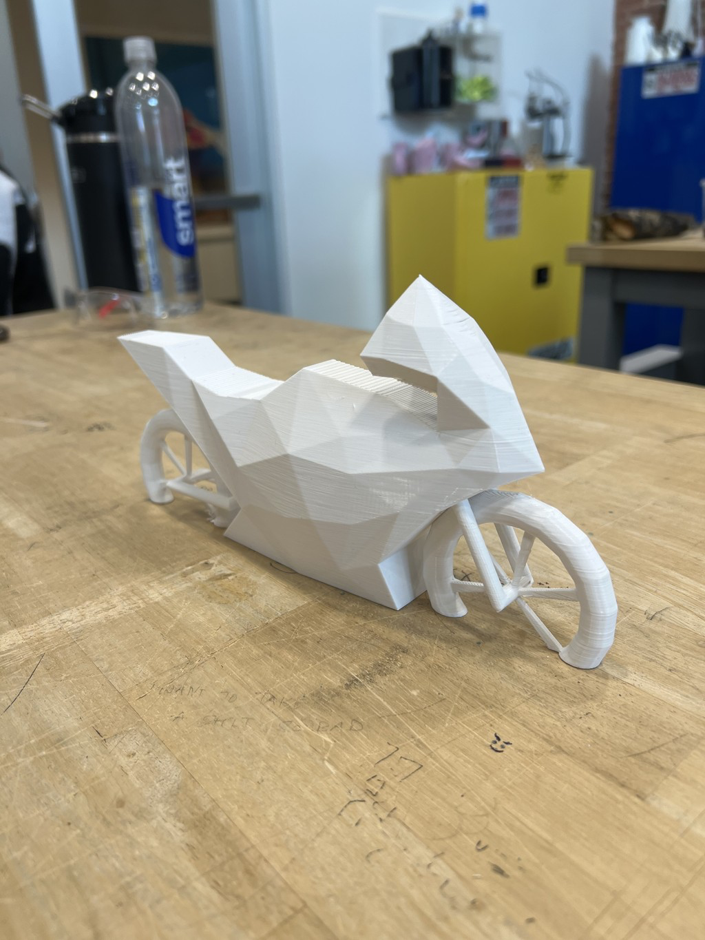 Refined 3D prototype of the motorcycle
