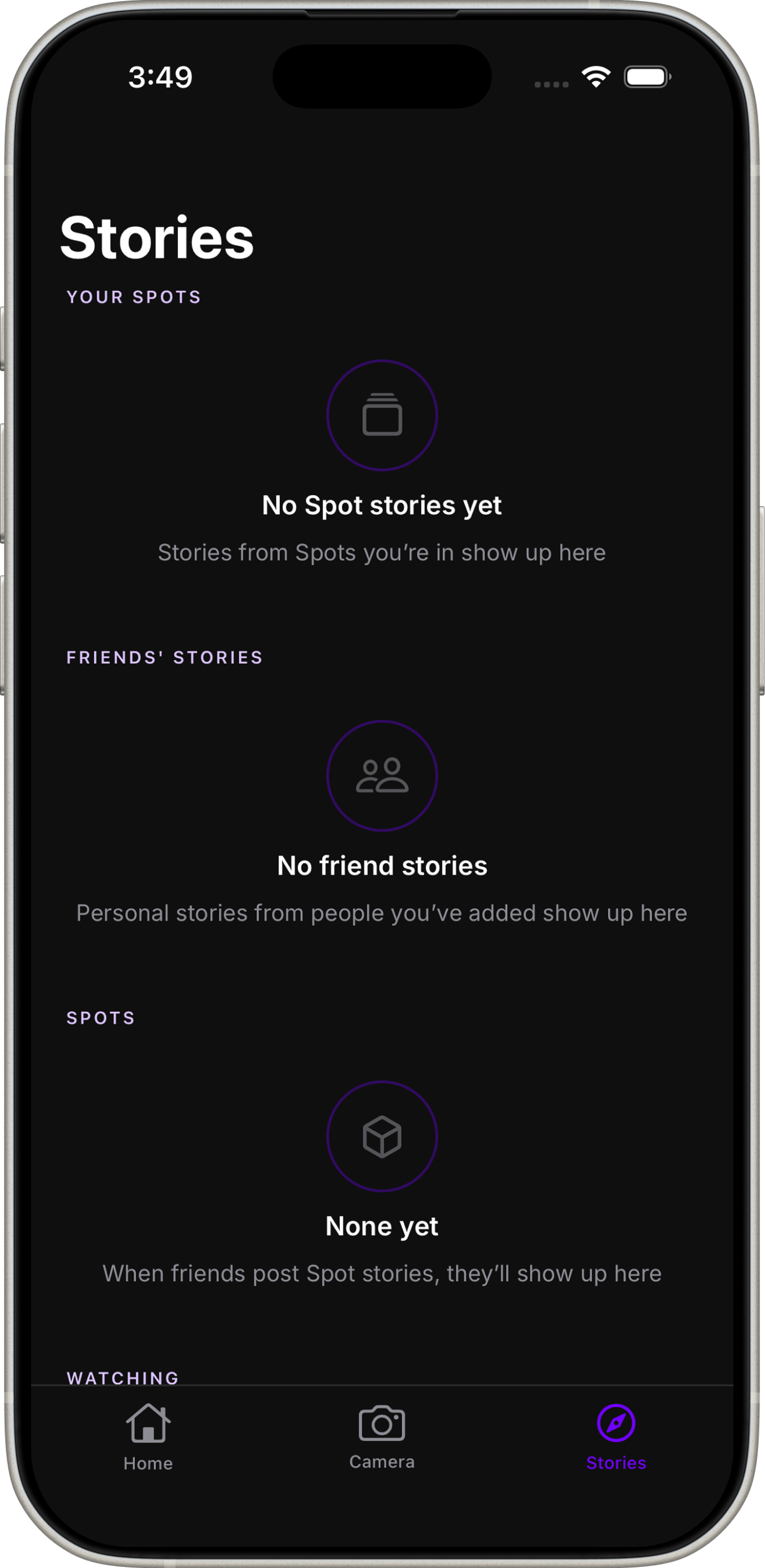 Profile and Stories